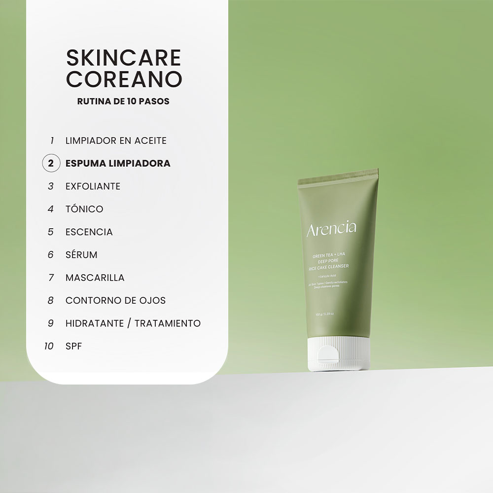 GREEN TEA & LHA DEEP PORE RICE CAKE CLEANSER (LIMPIADOR FACIAL PURIFICANTE)